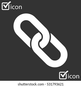 Link single icon.Chain link simbol.