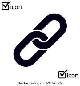 Link single icon.Chain link simbol.