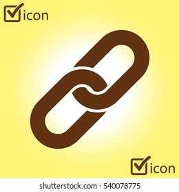 Link single icon.Chain link simbol.