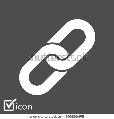 Link single icon.Chain link simbol.