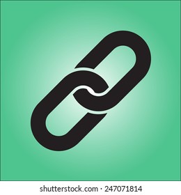 Link single icon.Chain link symbol.
