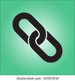 Link single icon.Chain link symbol.