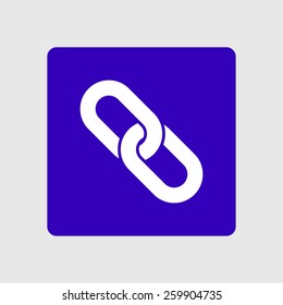 Link single icon.Chain link symbol.