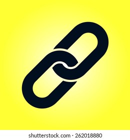 Link single icon.Chain link symbol.