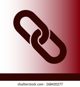 Link single icon.Chain link symbol.