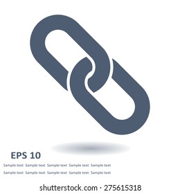 Link single icon.Chain link symbol.