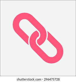 Link single icon.Chain link symbol.