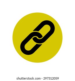 Link single icon.Chain link symbol.