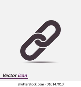 Link Single Icon.Chain Link Symbol.