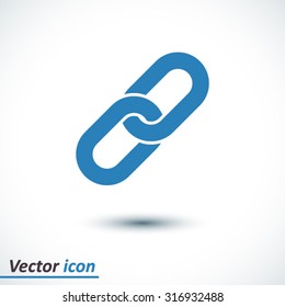 Link single icon.Chain link symbol.