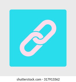 Link single icon.Chain link symbol.
