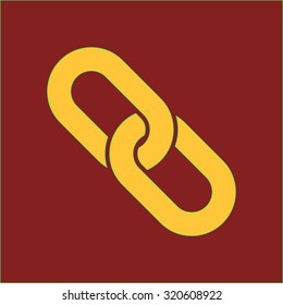 Link single icon.Chain link symbol.