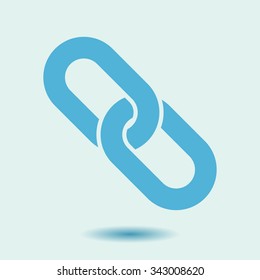 Link single icon.Chain link symbol.