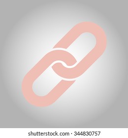 Link single icon.Chain link symbol.