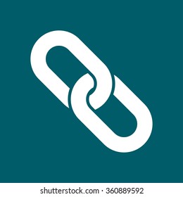 Link single icon.Chain link symbol.
