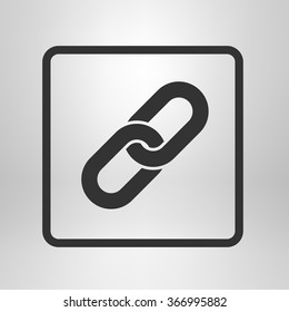 Link single icon.Chain link symbol.