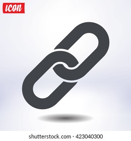Link single icon.Chain link symbol.