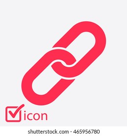 Link single icon.Chain link symbol.