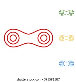 Link. Single. Set of line icons