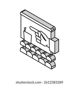link to strategic partners isometric icon vector. link to strategic partners sign. isolated symbol illustration