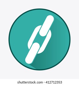 link symbol design. flat illustration. connection concept
