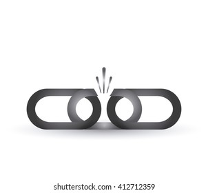link symbol design. flat illustration. connection concept