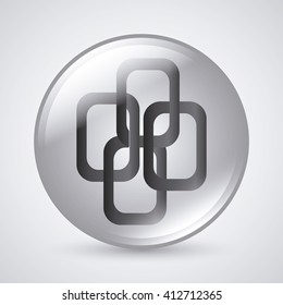 link symbol design. flat illustration. connection concept
