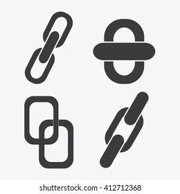 link symbol design. flat illustration. connection concept