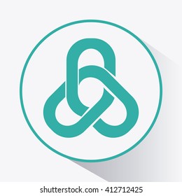 link symbol design. flat illustration. connection concept