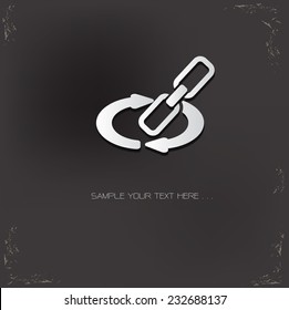 Link symbol on dark background,vector