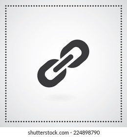 link symbol on gray background 