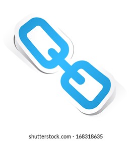 Link Symbol with Paper Design.