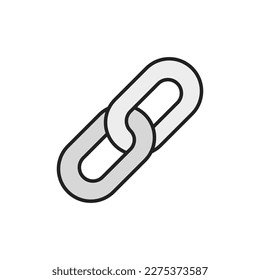 Link thin line icon. Color linear symbol. Vector illustration.