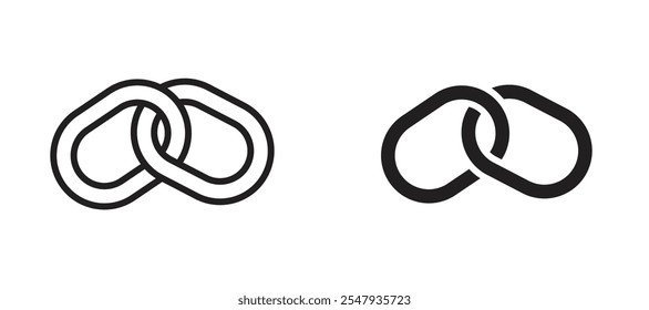 Link thin line vector icon.