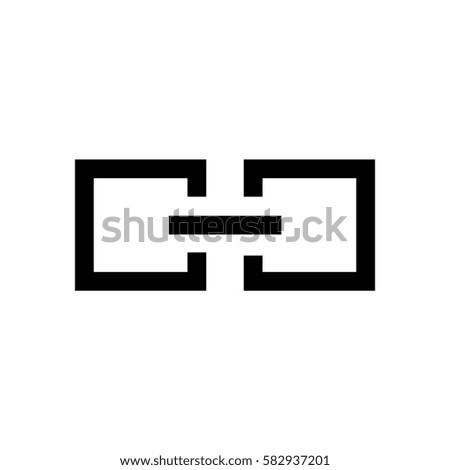 Link tool mini line, icon, background and graphic. The icon is black and white, linear  flat, vector, pixel perfect, minimal, suitable for web and print. 