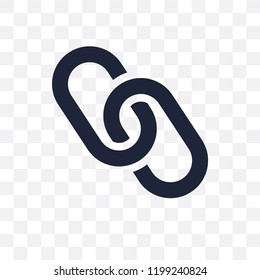 Link transparent icon. Link symbol design from Web navigation collection. Simple element vector illustration on transparent background.