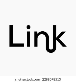 Plantilla de vectores de logotipos de letras de tipografía de enlace