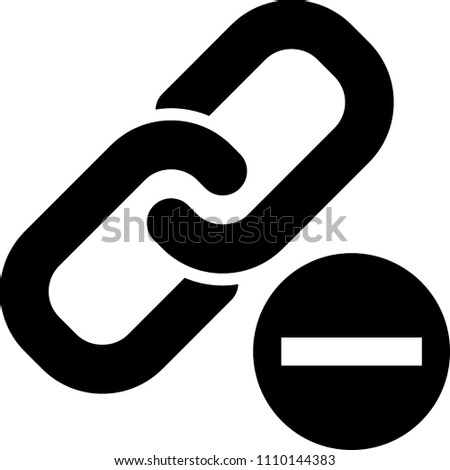 Link unavailable icon, website unavailable. Suitable for all devices, SEO, SMM, UX. Pixel precise design. Perfect for use in presentations, analytical reports, branding. Use it on any surface