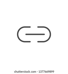 Link, url vector icon. Multimedia minimalist outline vector icon.