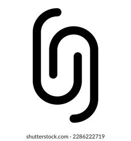 link of user interface outline icon set