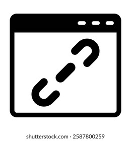 Link Vector Glyph Icon Vector Design