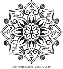 
 Enlace ×Título:
Vector dibujado a mano doodle mandala.