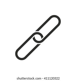 Link  vector icon. Black illustration isolated on white  background for graphic and web design.