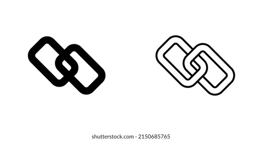 Icono de vector de enlace. Símbolo de cadena para el diseño de tu sitio web, logotipo, aplicación, interfaz de usuario.	