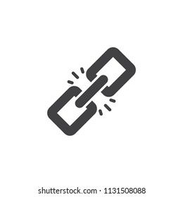 Link vector icon. filled flat sign for mobile concept and web design. Chain simple solid icon. Symbol, logo illustration. Pixel perfect vector graphics