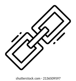 Link, Vektorsymbol. Illustration für Grafik und Web Design.