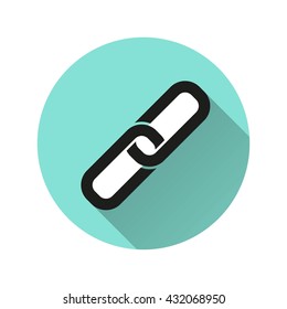 Link vector icon. Illustration isolated for graphic and web design.
