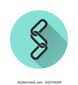 Link vector icon. Illustration isolated for graphic and web design.