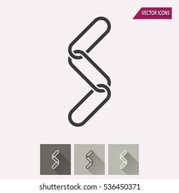 Link vector icon. Illustration isolated for graphic and web design.