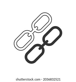  Link vector icon illustration sign 